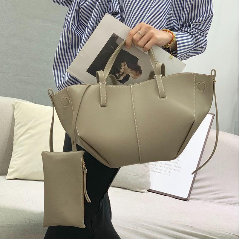 Polen Tragetasche Leder Achseltasche Modisch Ein Schulter Tragbar Große Kapazität Damen Knödelfabrik