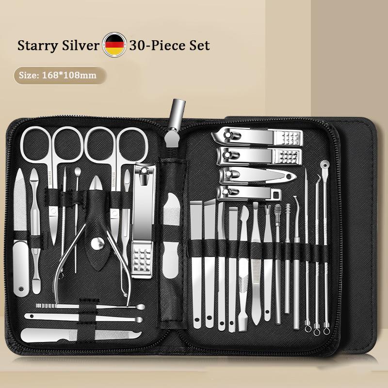 30Pcs/Set Custom Package Stainless Steel Complete Set of Manicure Nail Clippers Set