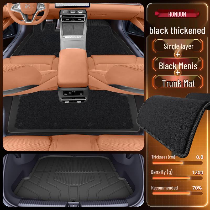 BYD Han L Floor Mats for TPEDM/EV25: New Car Interior Accessories for Driver and Passenger