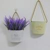 Retro Wrought Iron Wall-Mounted Hanging Flower Vase and Basket for Indoor/Outdoor Décor