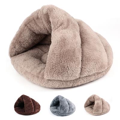 Cama Quente de Lã para Gatos Ninho Macio para Gatinhos Canil para Cães Pequenos Gatos Filhote Casa de Dormir Tenda Almofadas Acessórios para Animais de Estimação