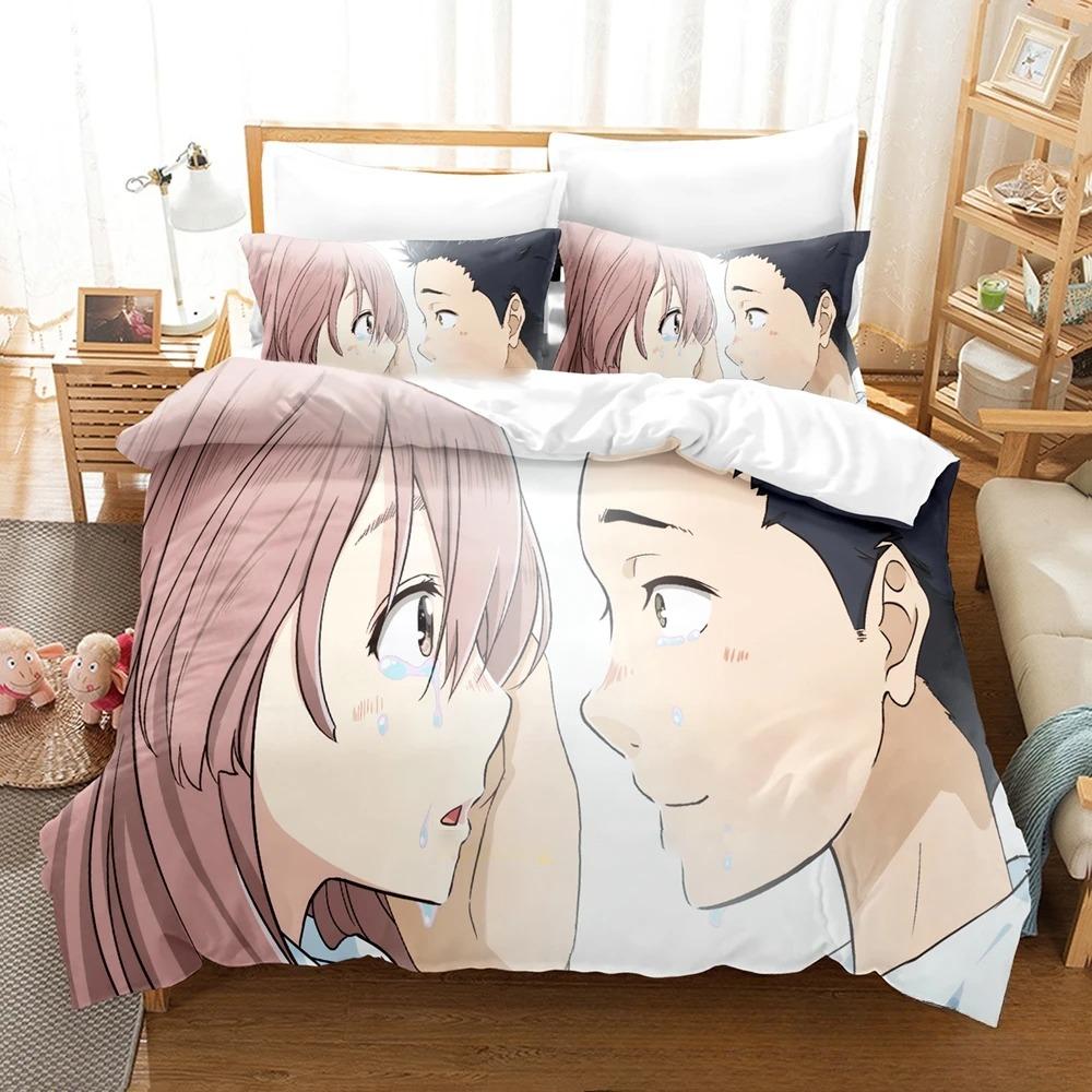 Comfortable Anime Print Duvet Cover Set With Duvet Cover And Pillowcases King Queen Twin Sizes For Boys Girls And Kids