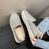 Mode 2025 Luxus Damen Flats Strass Bling Nähen Plateau Slipper Slip-on Nähen Flach Modische Freizeitschuhe Damenschuhe