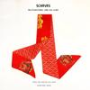 Printed New Year Red Silk Scarf New Year Scarves Scarf Hair Band Long Scarf  New Year Decoration