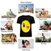 Cute Wink Blowing Kiss Heart Smile Face Print Casual T-Shirt Unisex Loose Comfortable Daily Top Pure cotton T-shirt