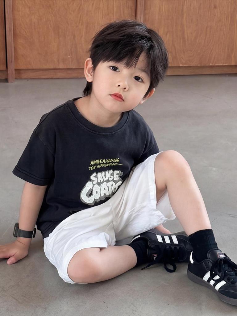 Korean Style Kids' Quick-Dry Cargo Shorts - Casual, Loose Fit for Boys