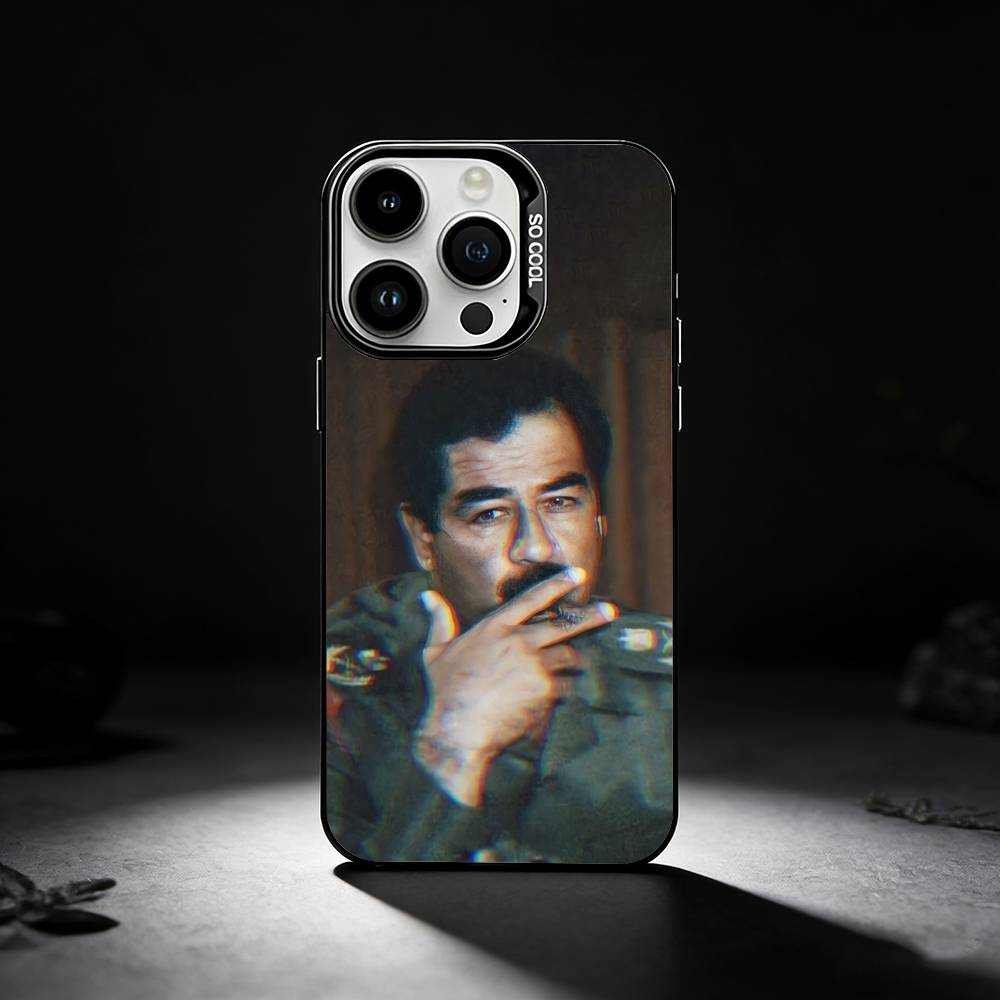 S-Saddam H-Hussein  Phone Case For iPhone 17,16,15,14,13,12,11 Plus,Pro Max,XS,Colored silver phone case