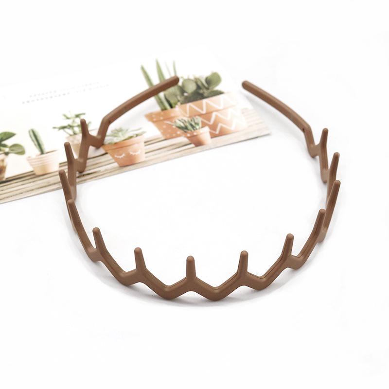 Buntes, wellenförmiges koreanisches Zahnkamm-Haarband - Rutschfest, schonend zum Haar, Bequemer Sitz, Ideal zum Bändigen von Babyhaaren.