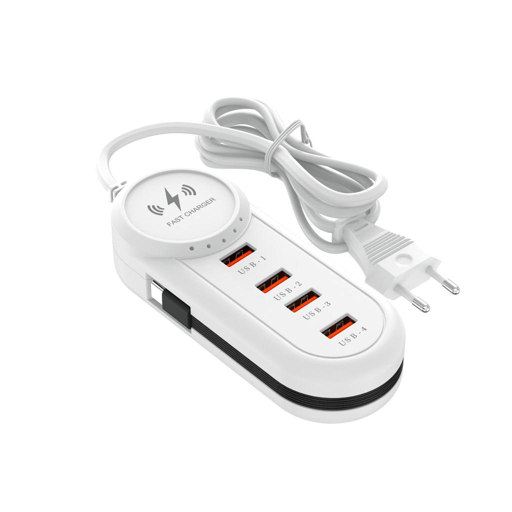 Multi-Port Android Charger with Dual USB & Type-C Power Strip