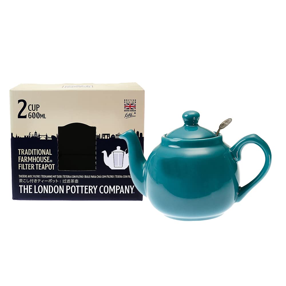 

LONDON POTTERY Farmhouse 2 Aqua Teapot, Cups,