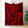 Dense Arrangement of Vibrant Red Roses Forming a Seamless Floral Pattern. for All Seasons Blanket Lunch Break Throw Gift