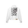 Li Ning Denim Jackets Unisex White Lapel Moderate Straight Fit AJDT069-1
