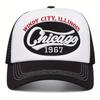 1967 Letter Embroidered Baseball Cap Breathable Mesh Truck Driver Cap