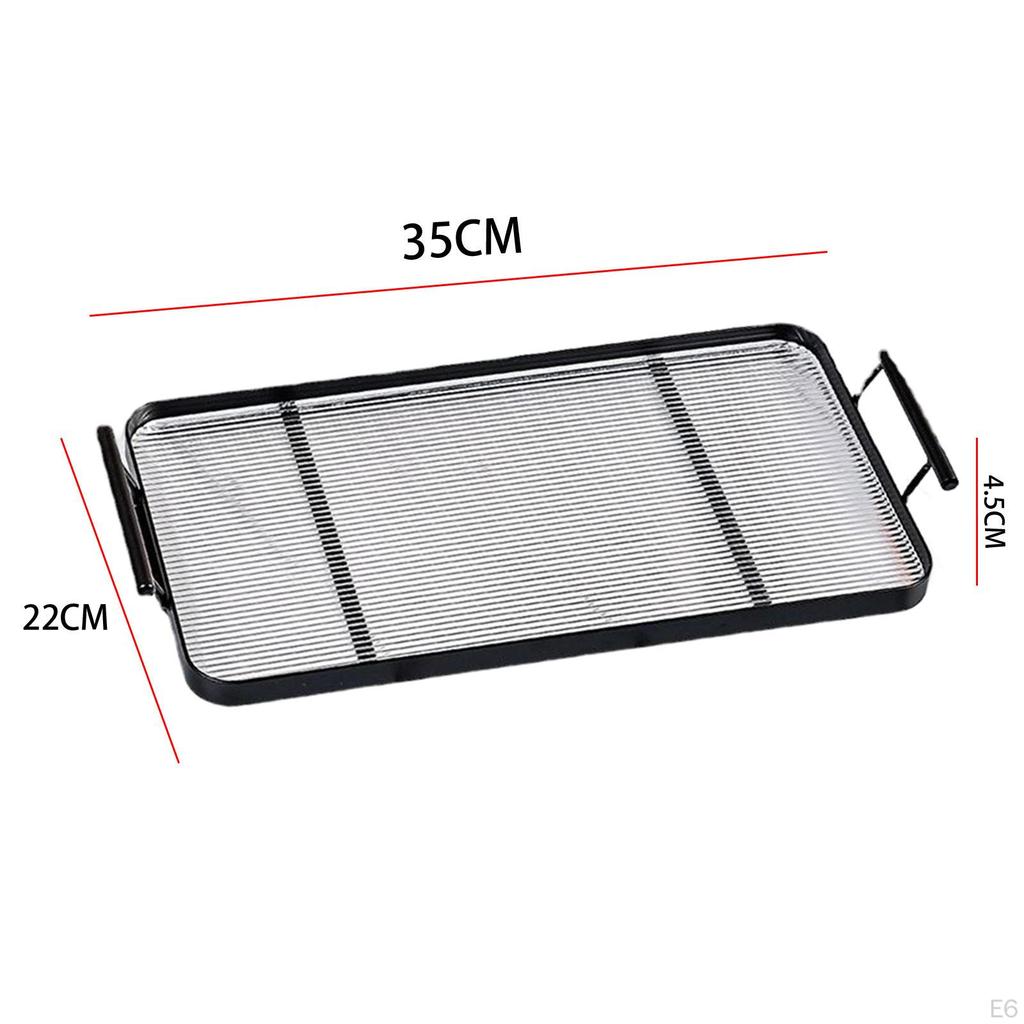 Decorative Tray with Handle Clear Acrylic for Tea dessert Ottoman