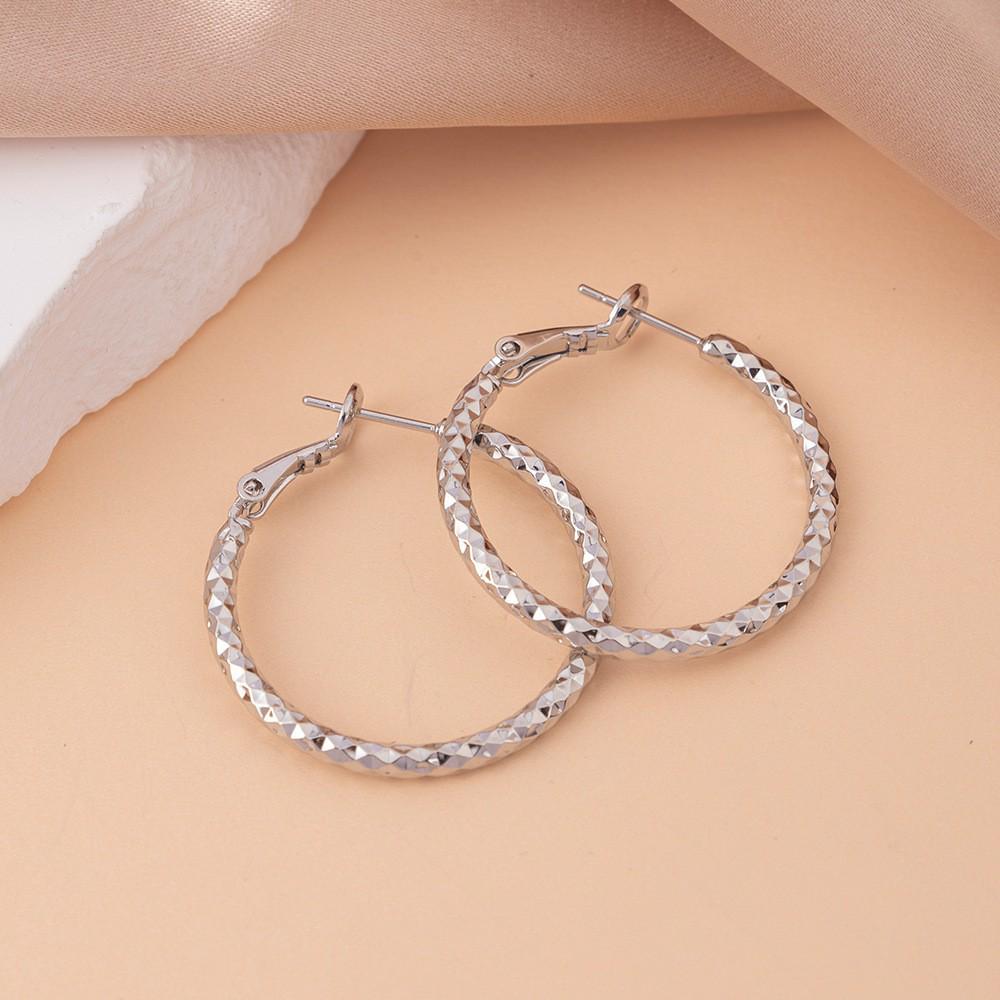 S925 Silbernadel Quadratische Creolen & Große Kreisohrringe: Nischendesign, Leichter Luxus, Hochwertiger Schmuck