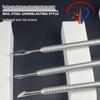 Stainless Steel Pre-Cuticle Pusher & Scissors Set for Russian Manicure
