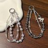 Classic Unicorn Pvc Phone Strap With Pearl Crystal Design For Unisex Use