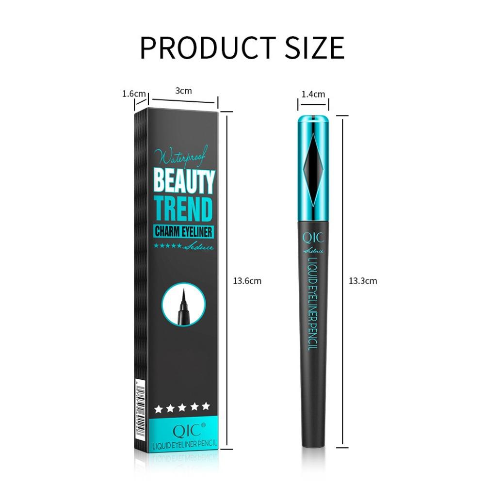 QIC Membrane Blue Eye Pen Fast Dry Black Holding Makeup, Waterproof Sweat Eyeliner