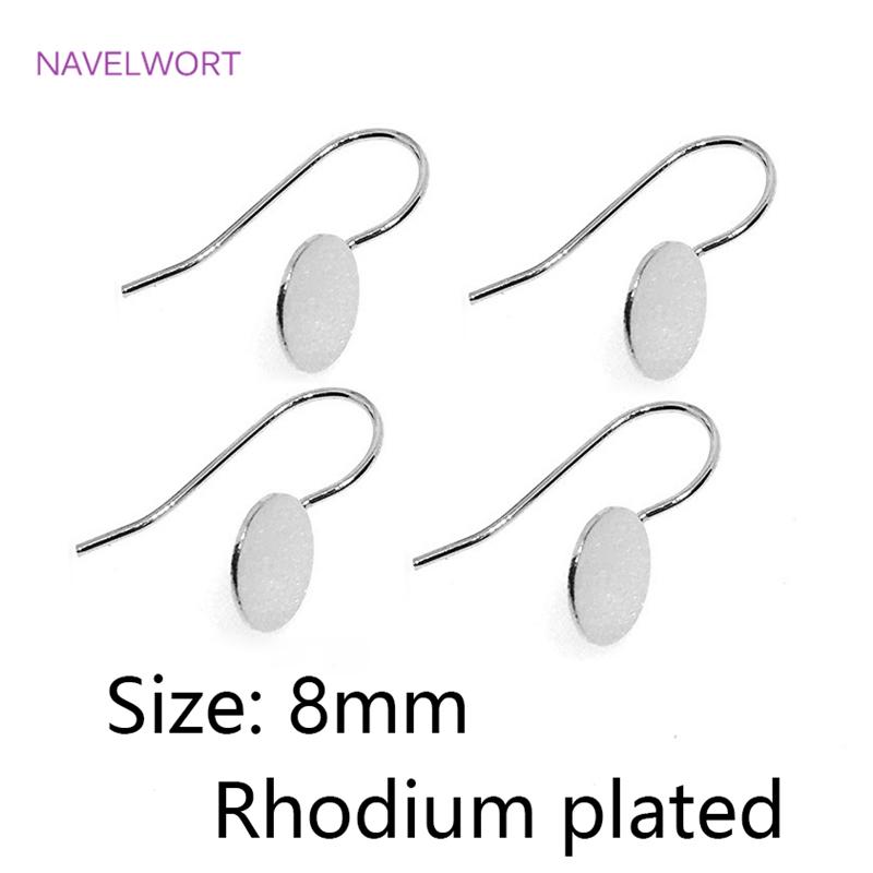 Brass Metal Round Tray Earring Hooks 14K Gold Plated Ear Wire Hooks DIY Pearl Earring Making Accessory Fashion Jewelry For Women