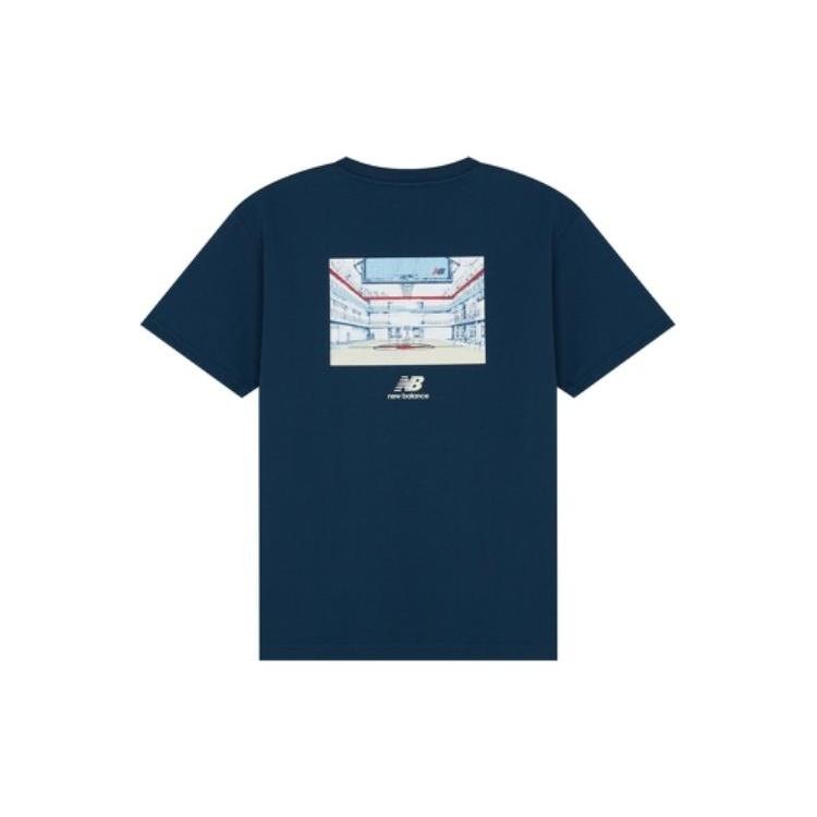 New Balance x ANB Brand Tee Asia Sizing Blue White Men s AMT22377-BGV S