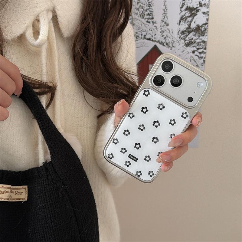 Korean Floral Lanyard Case for iPhone 17, 16 Pro Max, 15, 14 - New Model