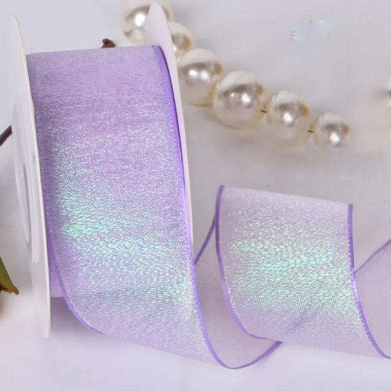 4CM Pearlized Polyester Satin Ribbon Birthday Gift Box Wrapping Fresh Flower Bouquet DIY Bow Accessory Colorful Durable Custom