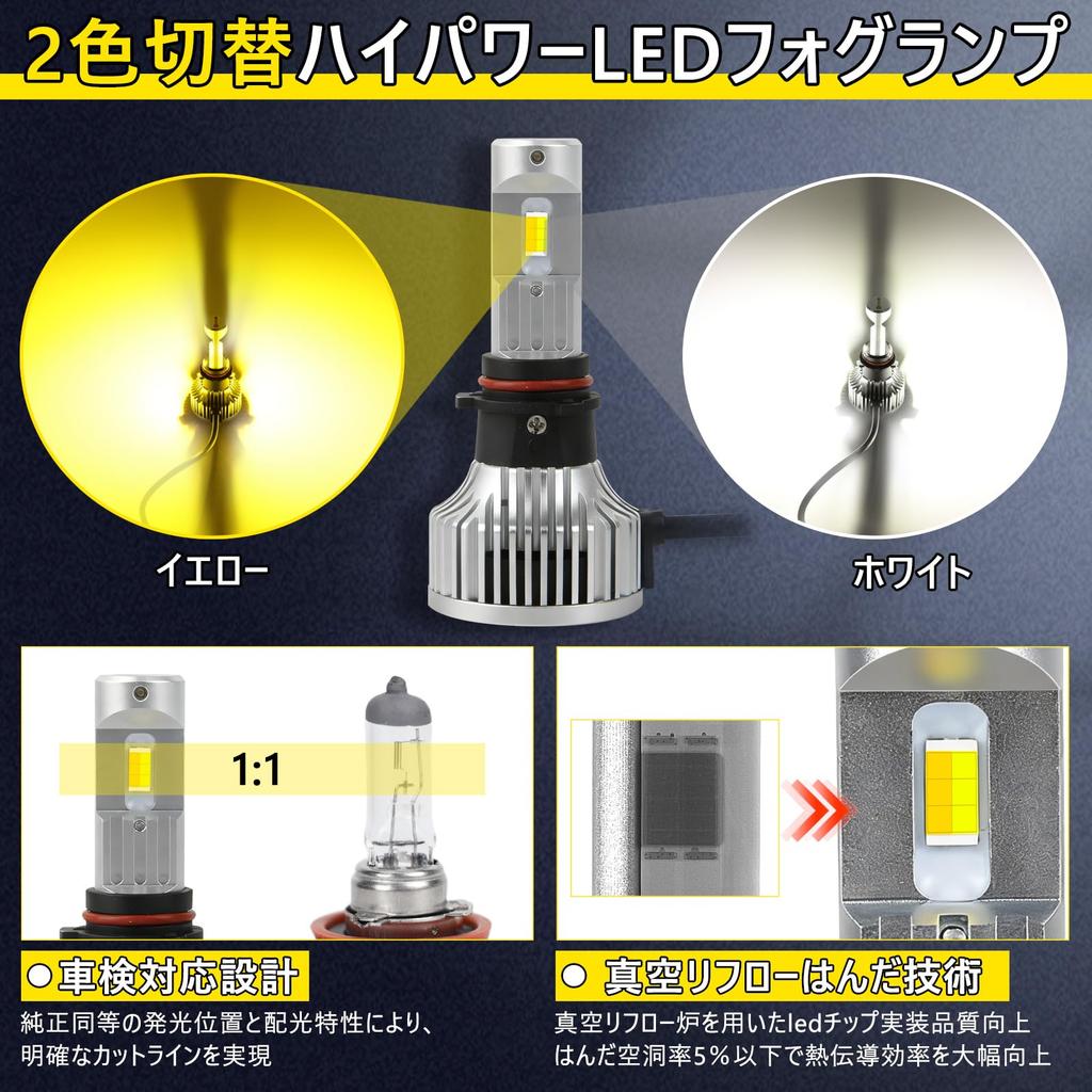 OPPLIGHT PSX26W LED Fog Fully Waterproof and Compatible with 200 Series Color Memory Super 12V Vehicle LED Fog Inspection No Beam Axis Adjustment IP68