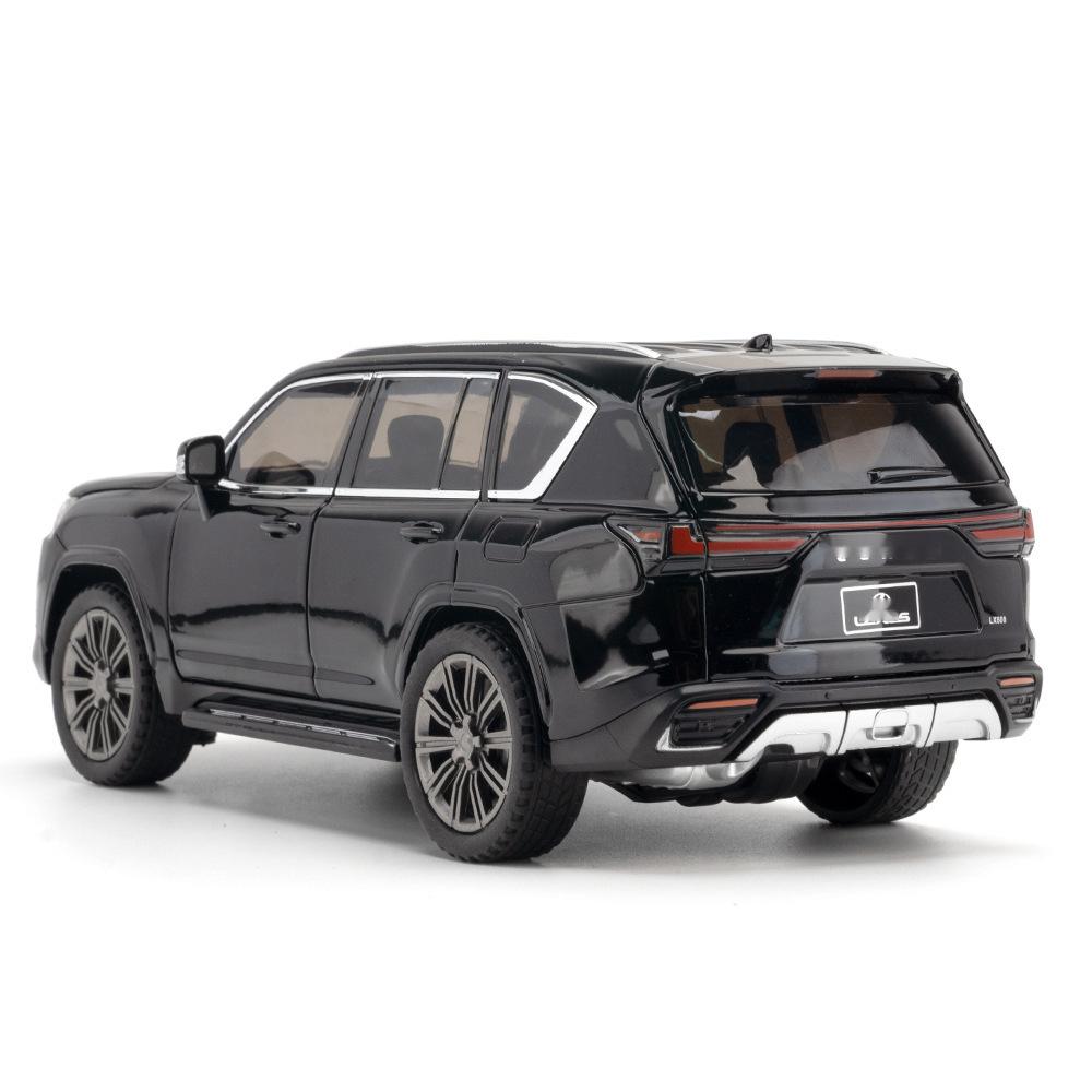 1:24 LEXUS LX600 Alloy Car Model Sound And Light Pull Back Toy Car Off-Road Car Simulation for Boy Collection Decoration