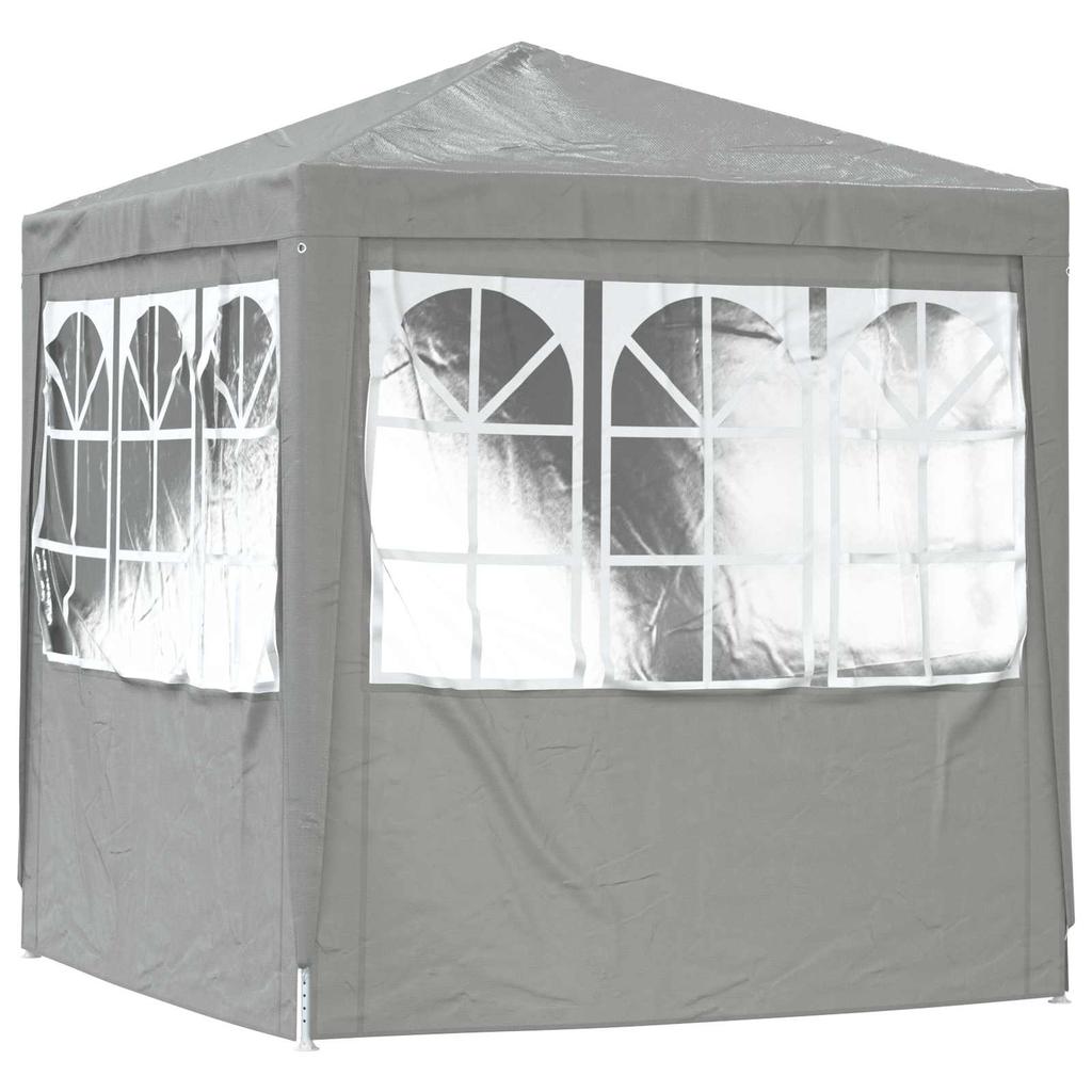 Party Tent Light Gray 200 X 200 X 240 Cm PE and Steel