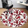 1pc Christmas Deer Decorations Chair Carpet for Office Non Slip, Lightweight, Machine Washable Rug for Office Holiday Decor