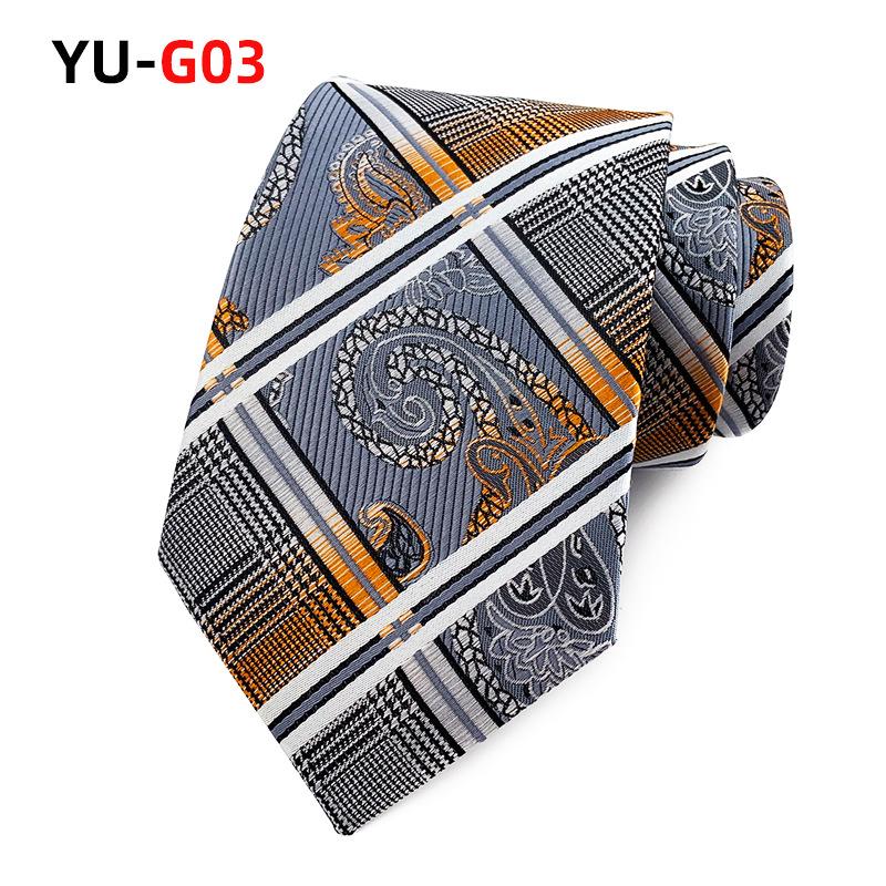 3.15" Fashion Striped PaisleyTies Mens Plaid Flower Necktie for Wedding