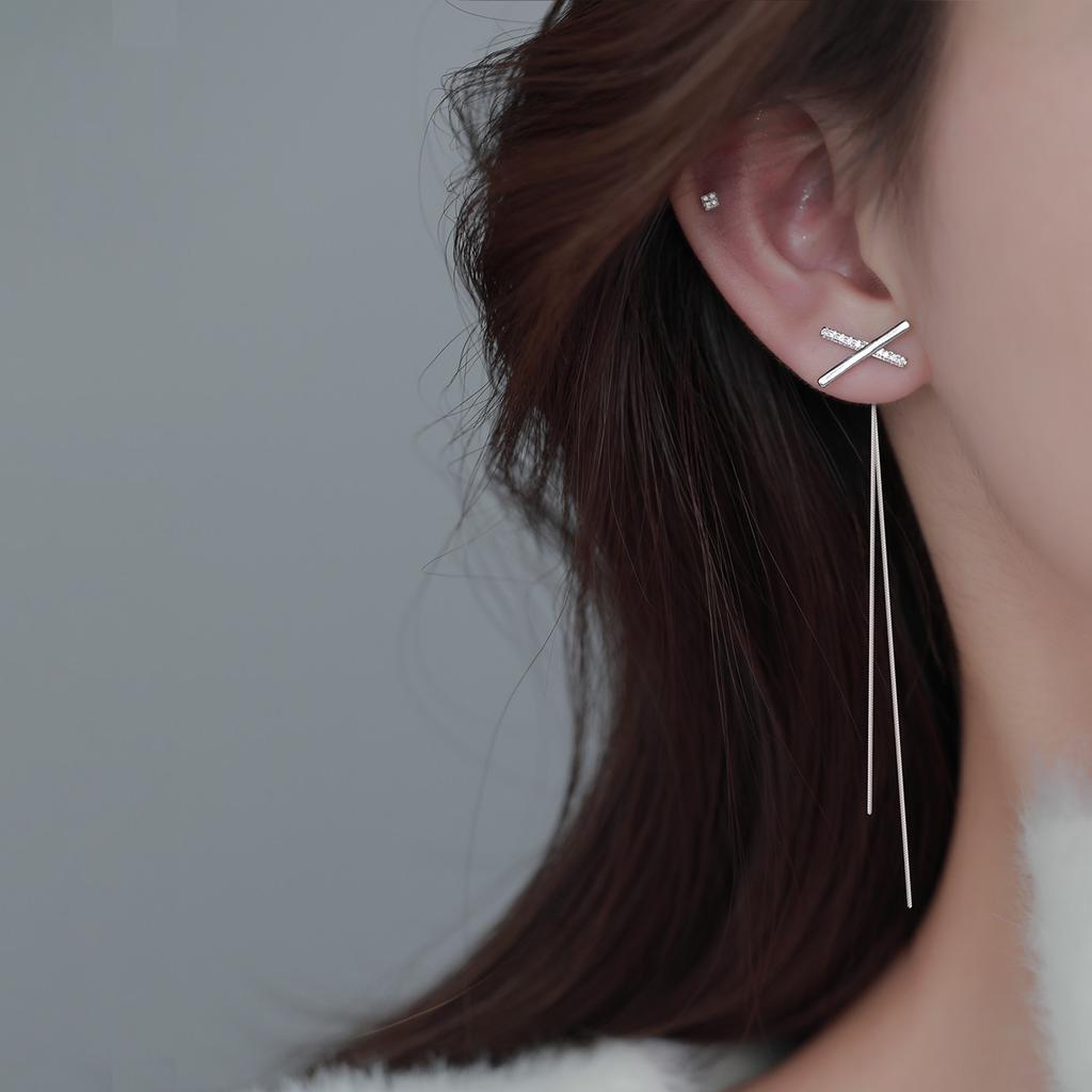 Xiaomi 925 Sterling Silver Earrings For Women Trendy Geometric Star Zircon Earring Jewelry Prevent Allergy Party Gift Accessories