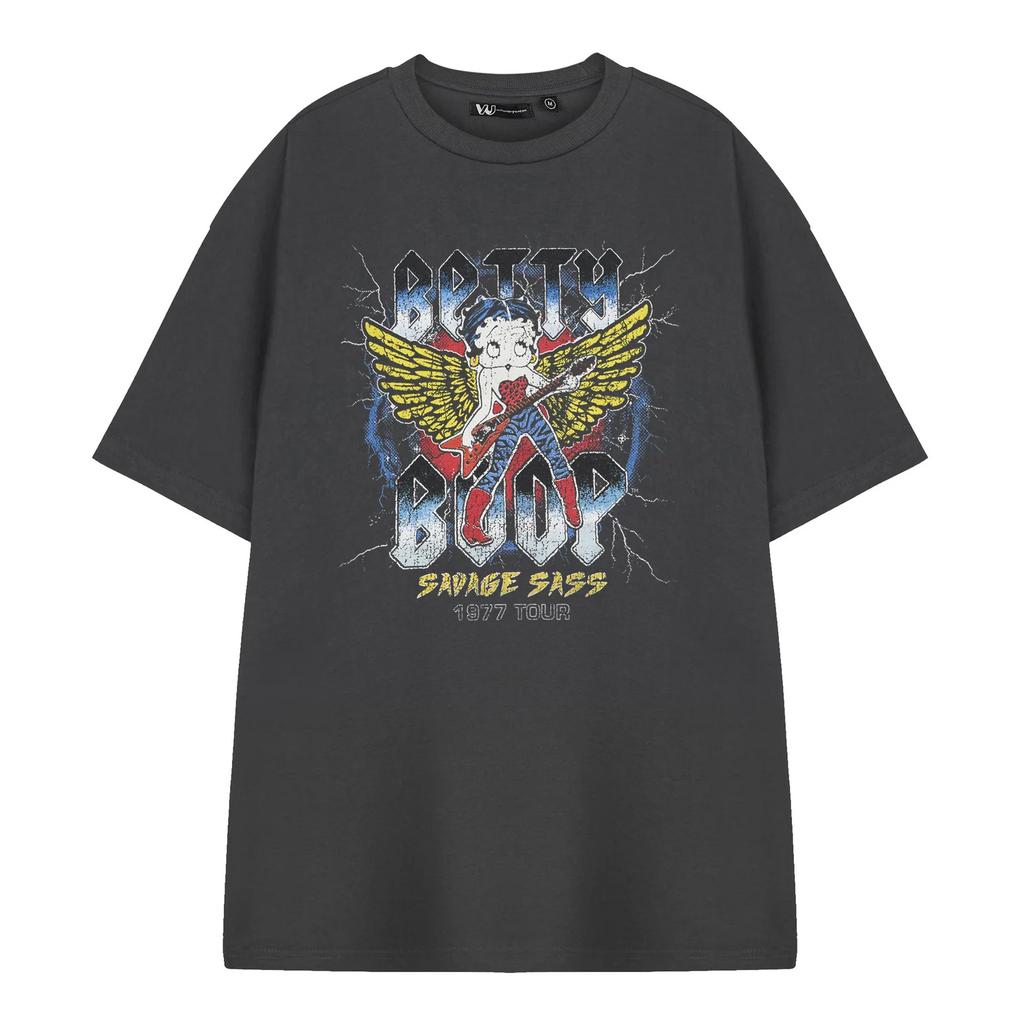 Betty Boop Womens/Ladies Savage Sass 1977 Tour Short-Sleeved T-Shirt