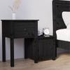 Day and Night - Day and Night Solid Black Pine Wood Bedside Table 79.5x38x65.5 Cm