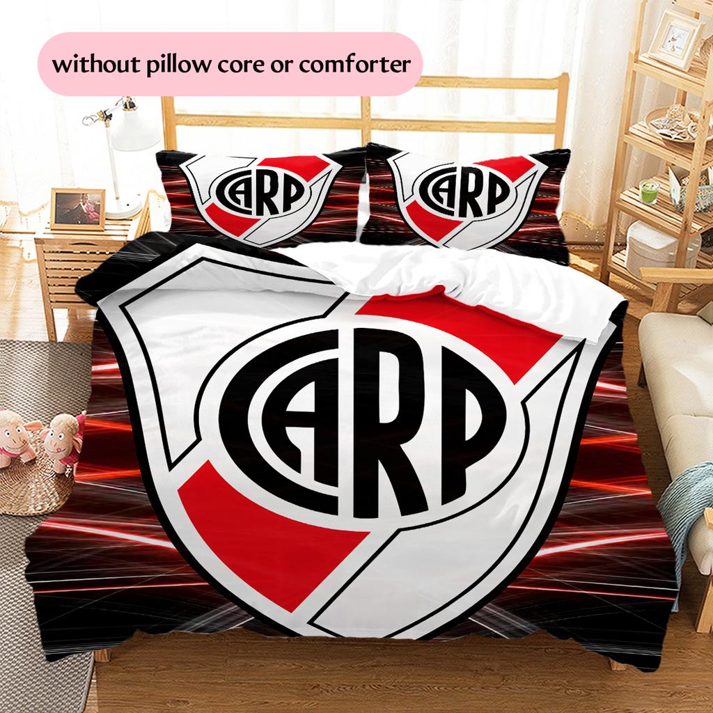 River Plate Football Club Pattern Bedding Home Decoration Birthday Gift (1 * duvet cover + 2 * pillowcase, without core)