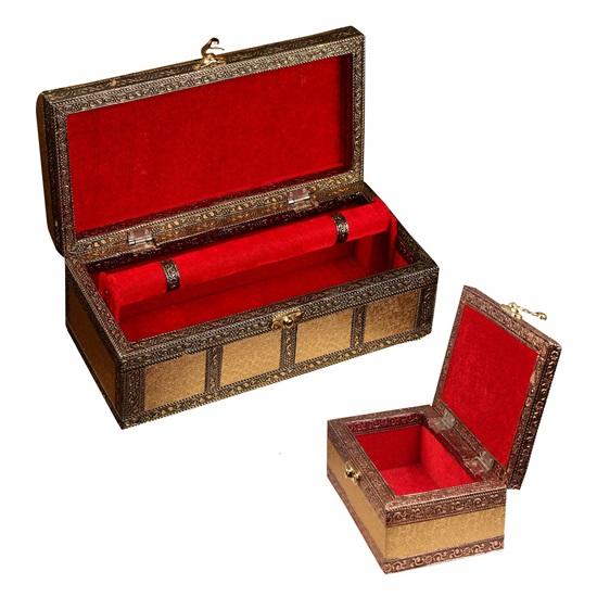 

Набор из 2 шкатулок для украшений ручной работы, деревянная шкатулка для украшений, декоративная шкатулка Минакари