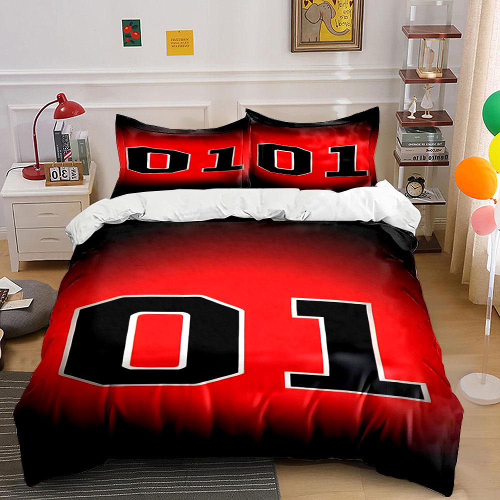 Large black and white numbers. Bedding sets Duvet cover sets Duvet covers Pillowcases(1 * Duvet Cover 2 * Pillowcases without duvet insert)