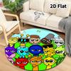 Sprunki Round Area Rug Carpet Rug For Living Room Bedroom Sofa Playroom Decor Nonslip Floor Mat