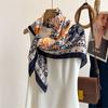 Printemps Et Ete Mode Luxe Impression 90*90Cm Femmes Echarpe Satin Carre Chale Elegant Foulard Plage