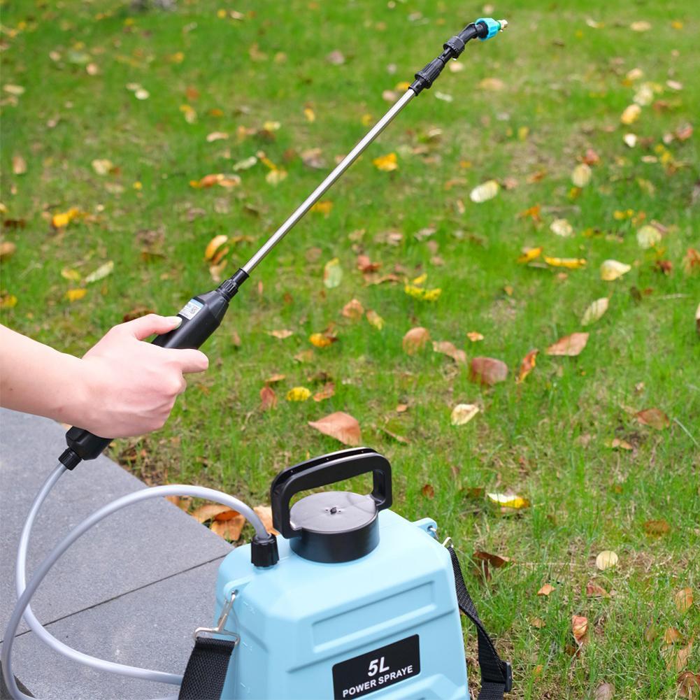 5L Battery Powered Sprayer with USB Rechargeable Handle and Telescopic Wand Garden Sprayer for Garden Lawn and Other Cleaning