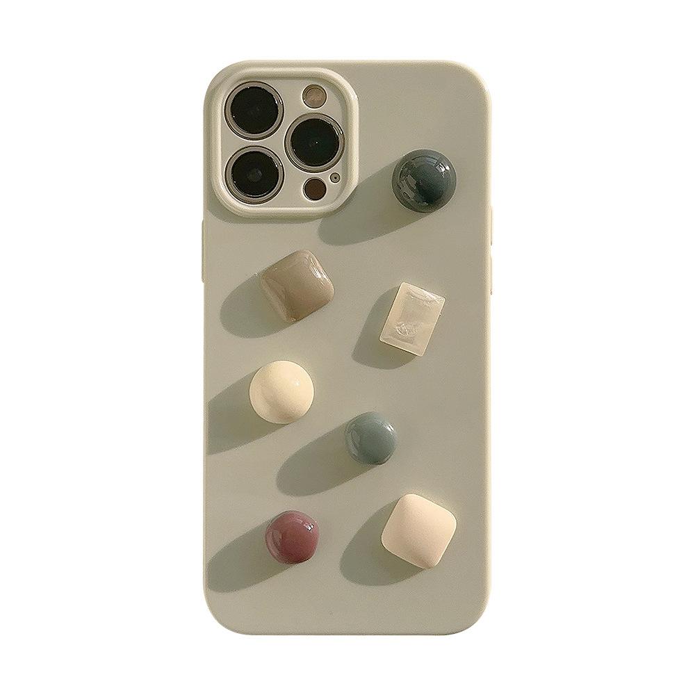 Gentle Emerald Iphone14 Apple 16 Mobile Phone Case 11 Three Dimensional 15pro Silicone 12 Suitable for 13pro Max