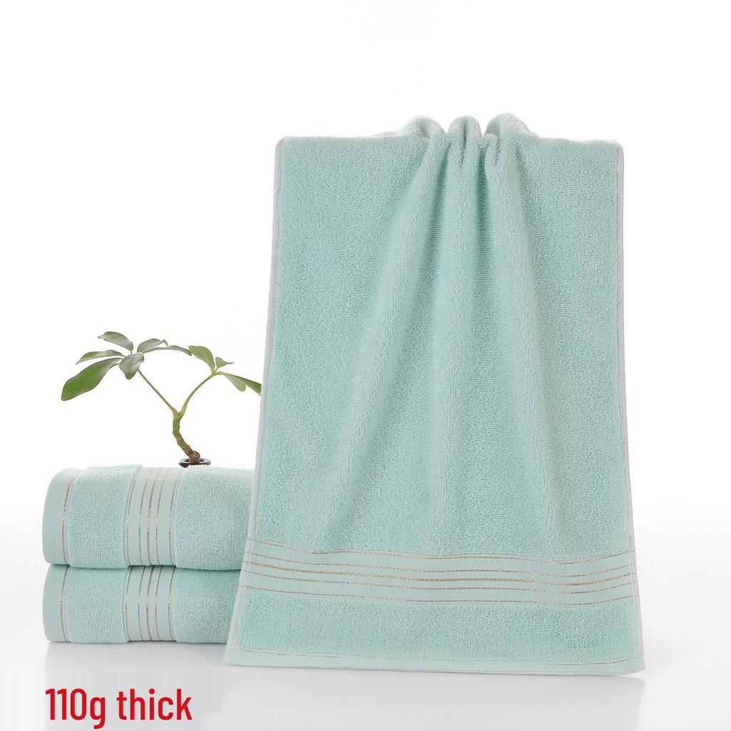 All-Cotton Three-Section Adult Face Towel - Thick Student Washcloth with Optional Logo