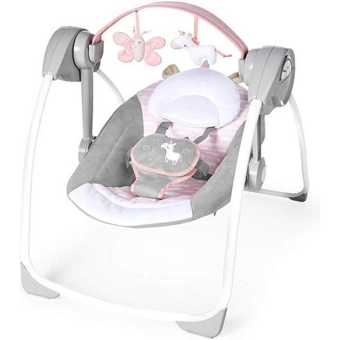 INGENUITY Baby Bouncer Electric Swing Foldable - Flora - Arch, Baby Christmas Gift, Swing Settings, Timer