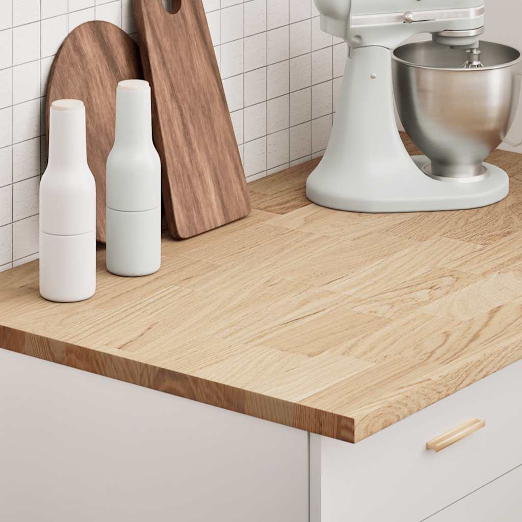 Piano di lavoro per cucina 100 x 63,5 x 2,7 cm Rovere Massiccio Rettangolare