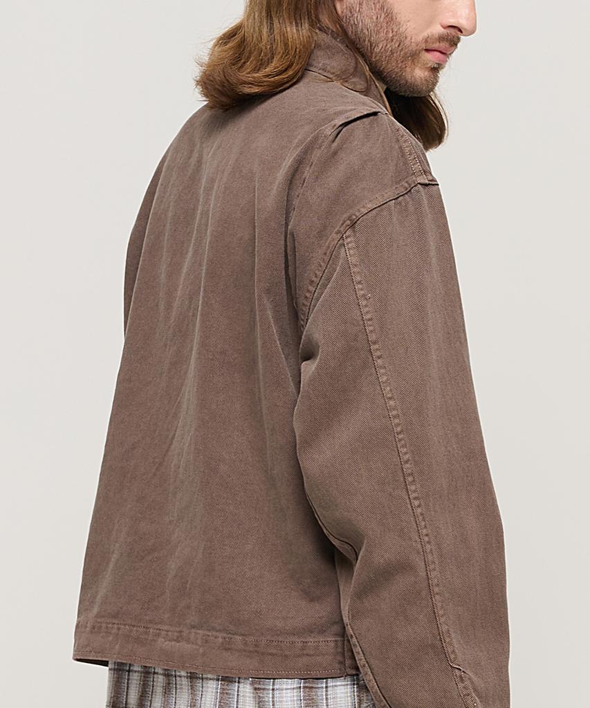 Cargobros Vintage Pigment Work Trucker Jacket (Brown)