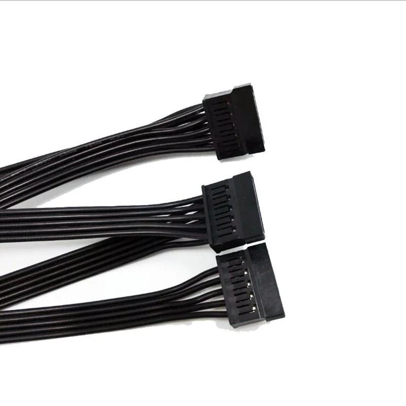 SATA 15Pin 1 to 5 SATA 15Pin Hard Drive Power Supply Splitter Cable Cord for DIY PC Sever 15-pin SATA power 60CM