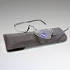 Fashion Reading Glasses Ultra Narrow Lightweight Semi Rimless Metal Frame Free Case Gift
