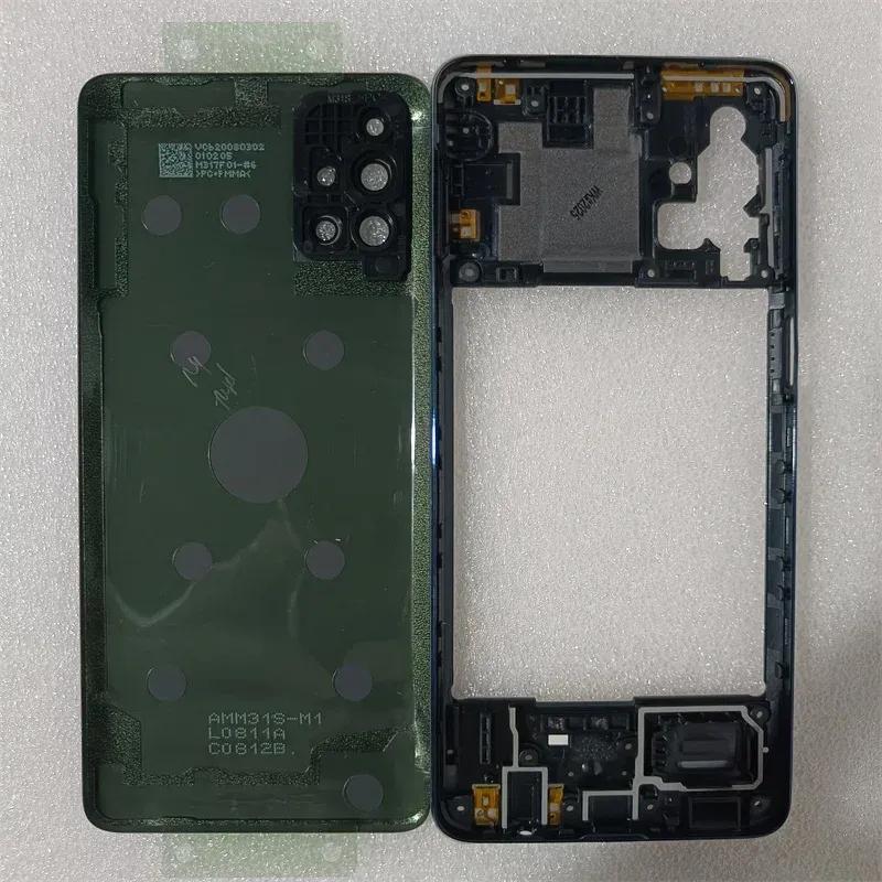 Phone Housing Middle Frame Battery Back Cover Case Panel Lid Rear Camera Lens Repair Parts for Samsung Galaxy M31s 5G M317f