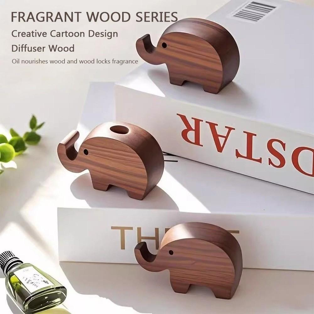 Eco-Friendly Wooden Aromatherapy Diffuser Refreshing Air Fragrance Diffused Essential Oil Diffuser Long-lasting Whale/Elephant