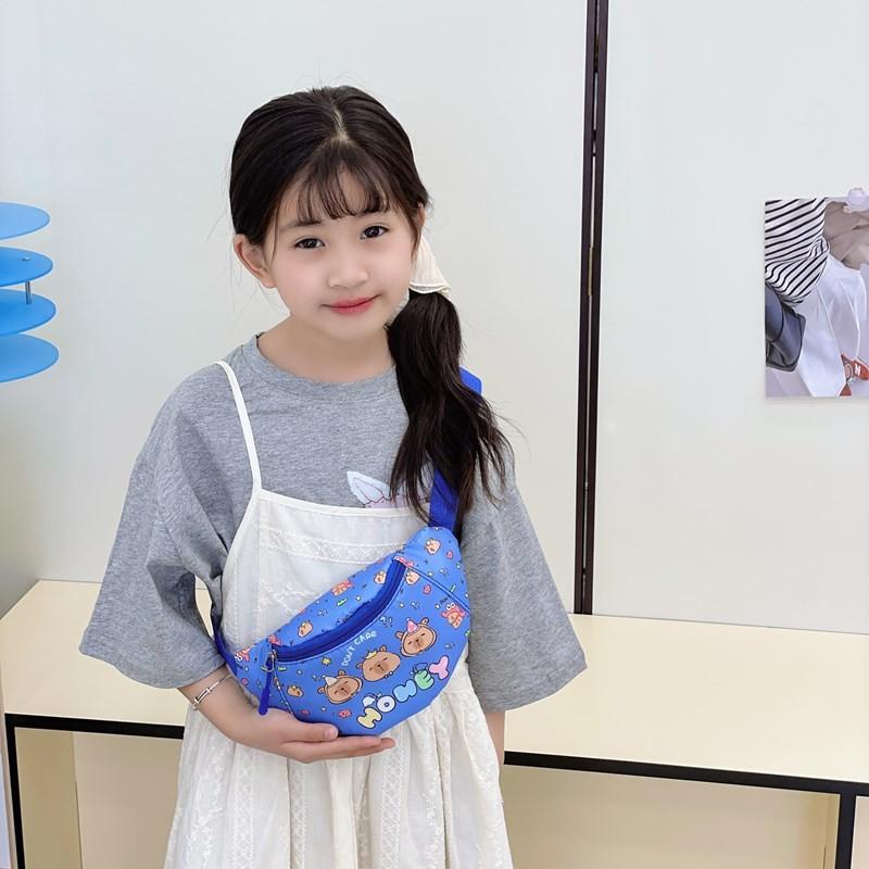 Crossbody Printed Capybara Chest Bag Children Cartoon Outdoor Leisure Waist Pack